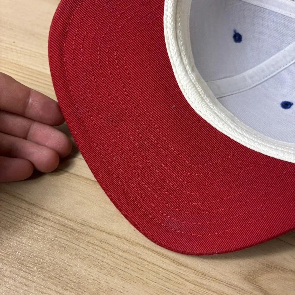 Garage Gym Barbell Hat Cap Snap Back Blue Red White Trucker Mesh Mens Fitness